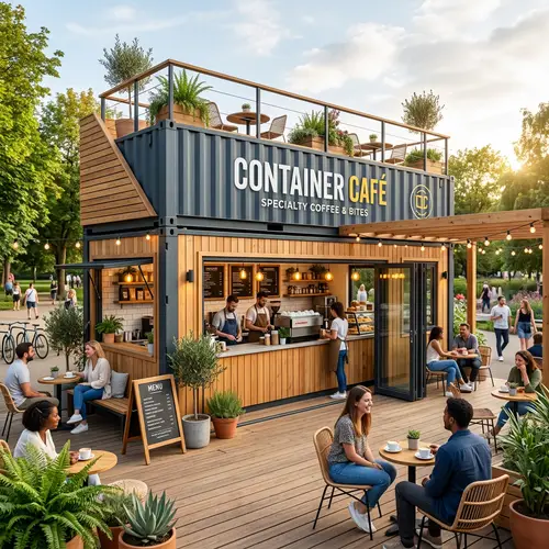 Stunning Shipping Container Cafe Design Ideas
