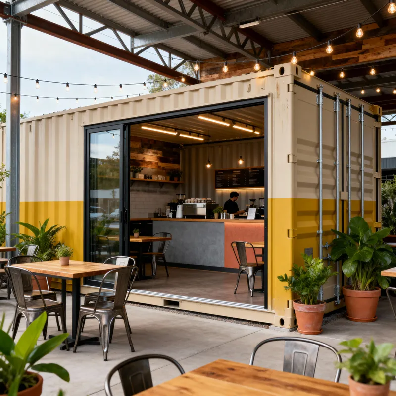 Stunning Shipping Container Cafe Design Ideas