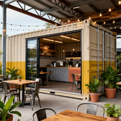 Stunning Shipping Container Cafe Design Ideas