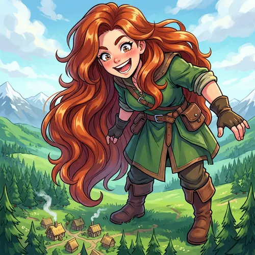 Anime Giantess Nami | Vibrant Colors and Bold Outlines