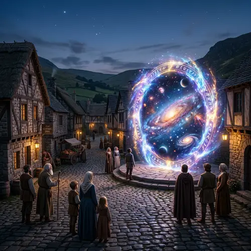 Portal to Beautiful Galaxies in a Village