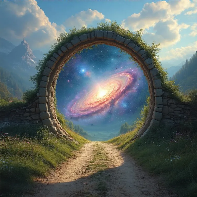 Portal to Beautiful Galaxies in a Village