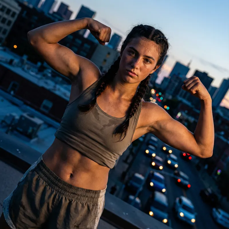 Empowering Portrait of an Athletic Model