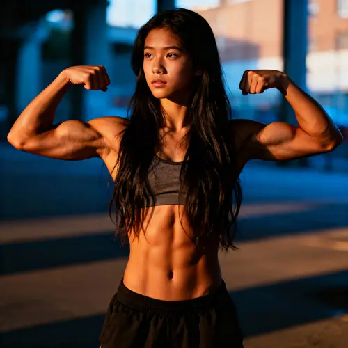 Empowering Portrait of an Athletic Model