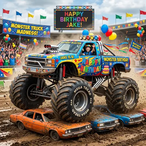 Happy Birthday Monster Truck Image