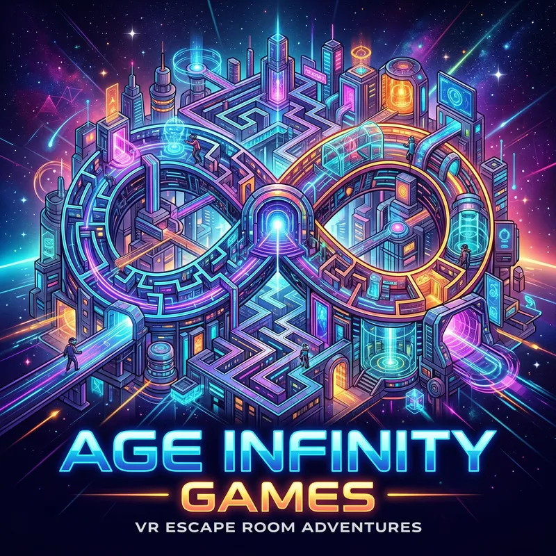 Intricate Futuristic Logo for Age Infinity Games VR Escape Rooms