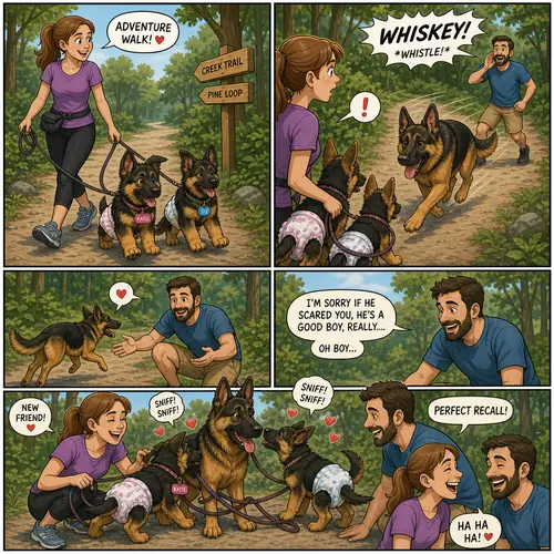 Adventurous Puppies: Katie, DJ, and Whiskey