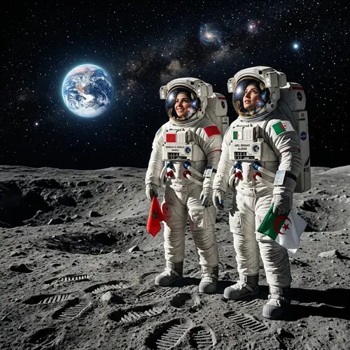Moroccan and Algerian Women on the Moon