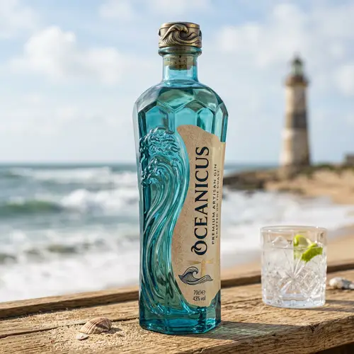 Ocean-Inspired Spirits Bottle Design