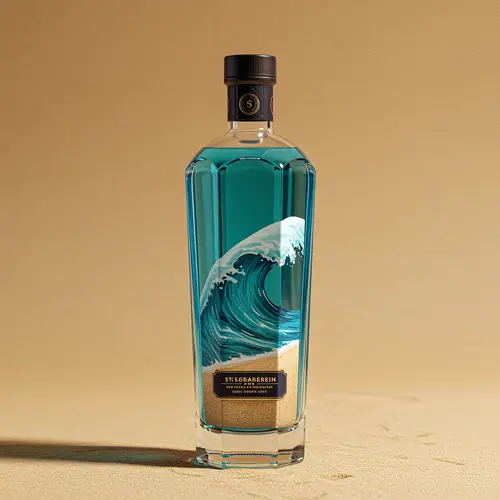 Ocean-Inspired Spirits Bottle Design