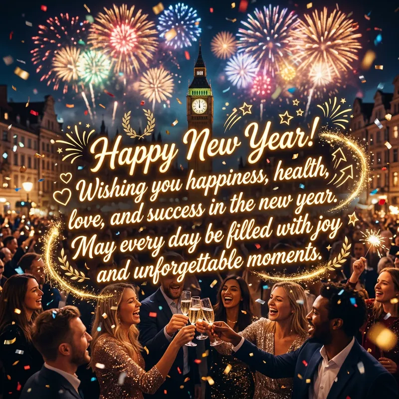 Happy New Year! Wishing you happiness, health, love, and success in the new year