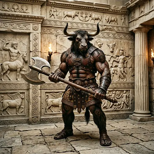 Ancient Greek Minotaur Art and Decor