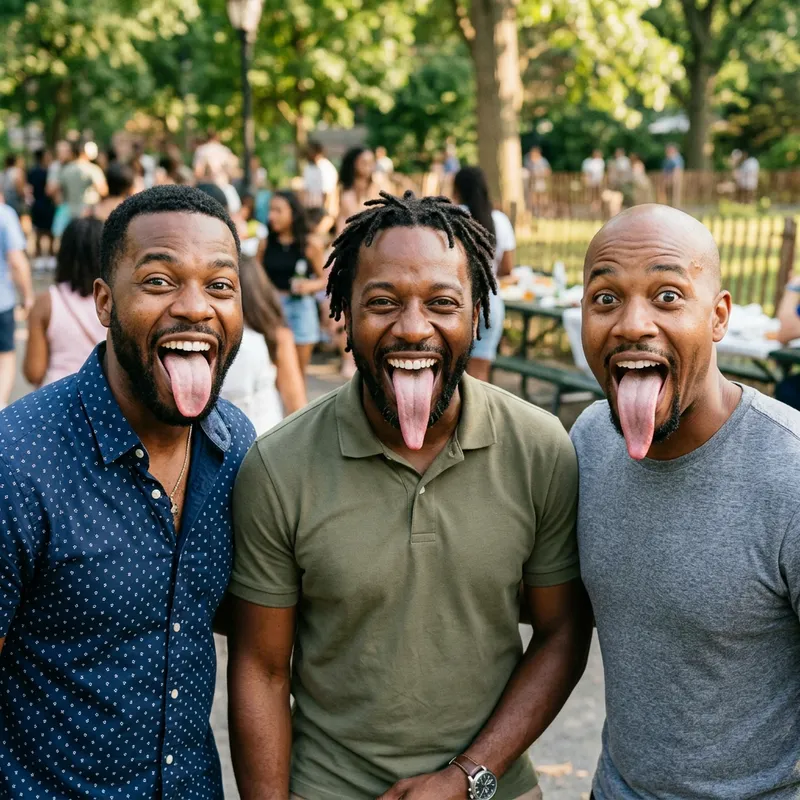 Surprise Black Dads with Long Tongues | Astonished Faces Surprise Black Dads with Long Tongues | Astonished Faces