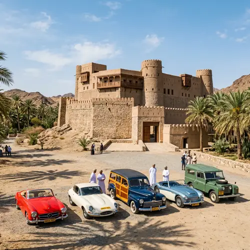 Classic Cars at Bahla Fort in Oman
