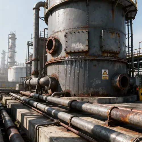 Flue Gas Treatment Unit at Oil Refinery - Photorealistic