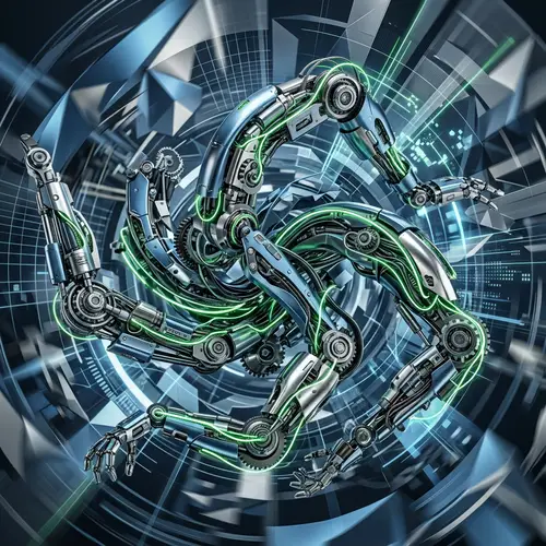 Futuristic Robotics Exploration | Abstract Scene