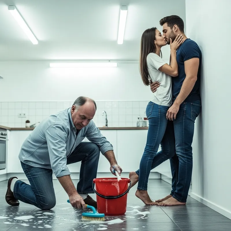 Cuckold Scrubbing Floor: A Unique Scene