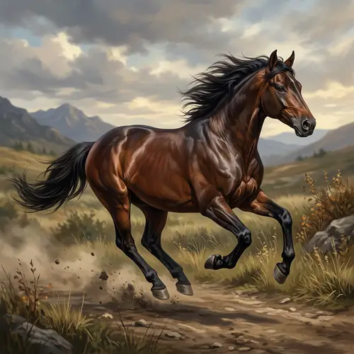 Dynamic Horse Illustration | Strength & Graceful Pose