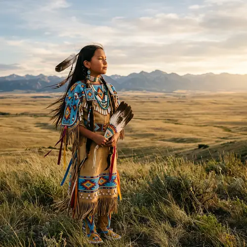 Young Native American Girl in Traditional Attire | Cultural Beauty