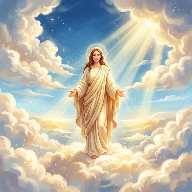 Heavenly Presence: jesuschrist in Ethereal Skies