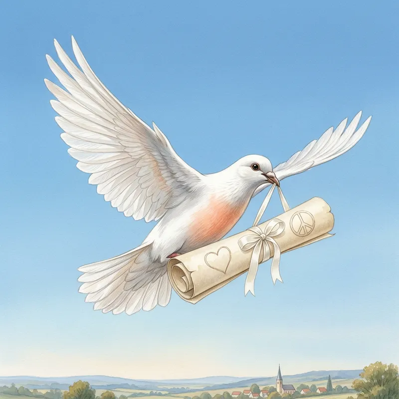 Graceful Dove Spreading Message of Peace and Love