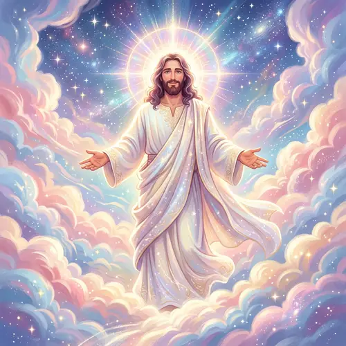 Ethereal Divine Figure Radiating Light and Love