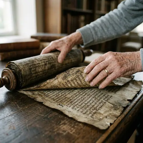 Ancient Parchment Scroll Unveiling | Historical Sacred Writings