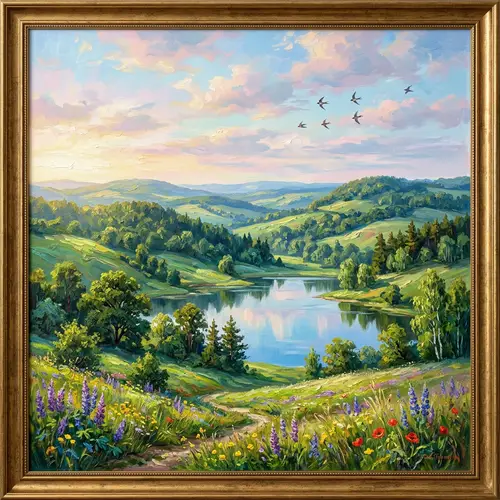 Breathtaking Landscape in Oil Painting Style