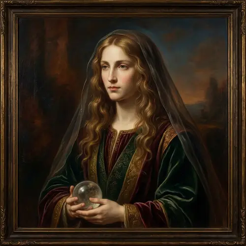 Ethereal Renaissance Painting of a Timeless Being