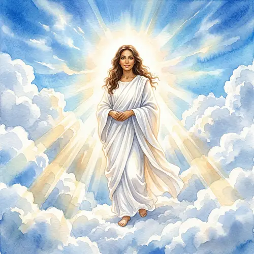 Divine Figure Watercolor Painting | Radiant With Light