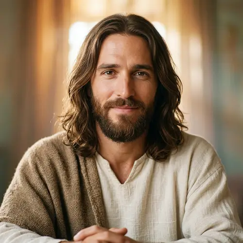 Portrait of Jesus with Gentle and Compassionate Eyes
