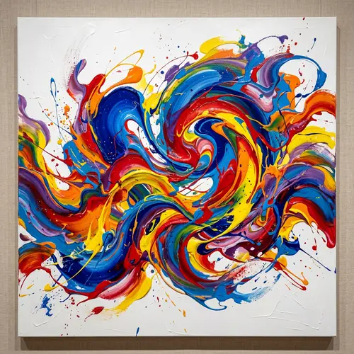 Vivid Abstract Artwork: Chaos and Harmony in Colors