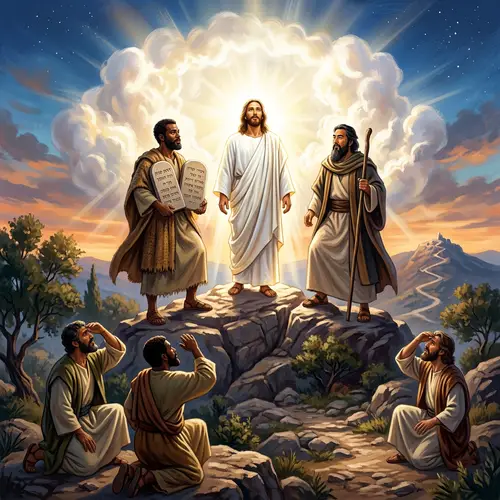 Transfiguration on Mount Tabor: Jesus, Moses, Elijah - Diverse Representation