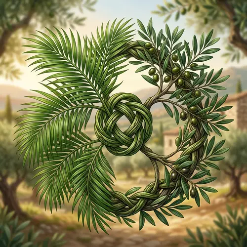 Palm and Olive Branches - Symbol of Peace