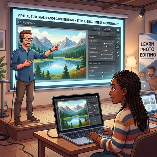 Virtual Photo Editing Tutorial: Adjust Brightness, Contrast, and Color Correction