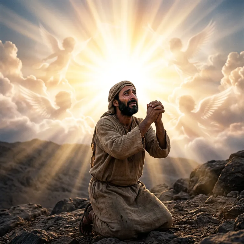 Divine Revelation: Man in Prayer to God Divine Revelation: Man in Prayer to God