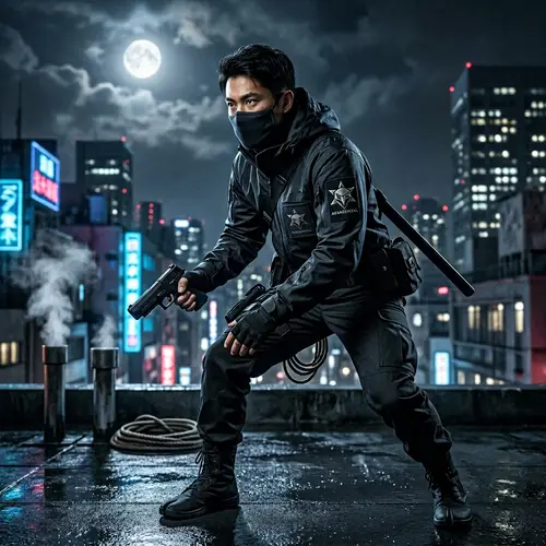 Asian Male Ninja Assassinzx1: Stealth and Intrigue