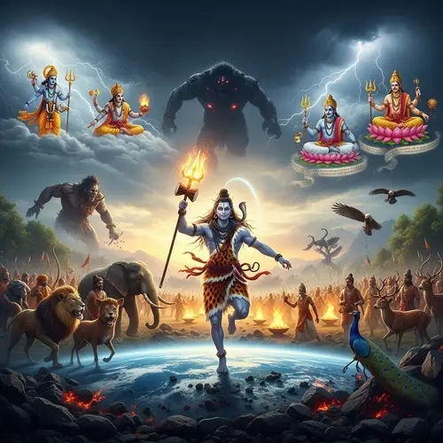 Epic Battle of Hindu Gods: Shiva vs Demon