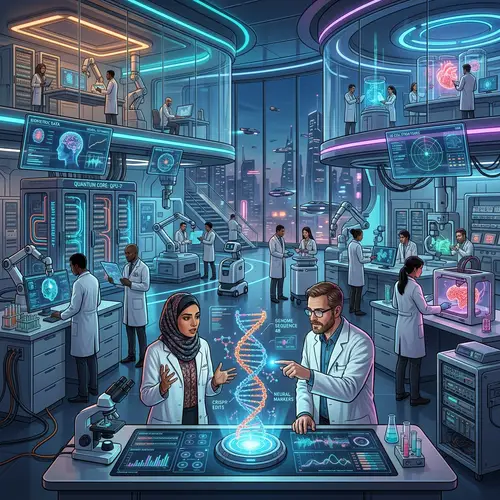 Futuristic Scientific Laboratory - Advancements and Collaborations