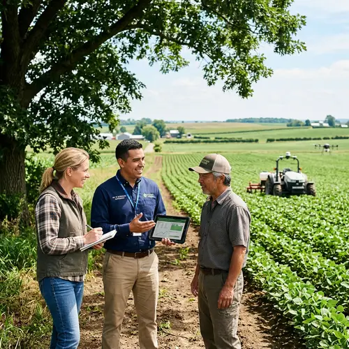 Agronomist Engaging with Farmers for Agricultural Innovation