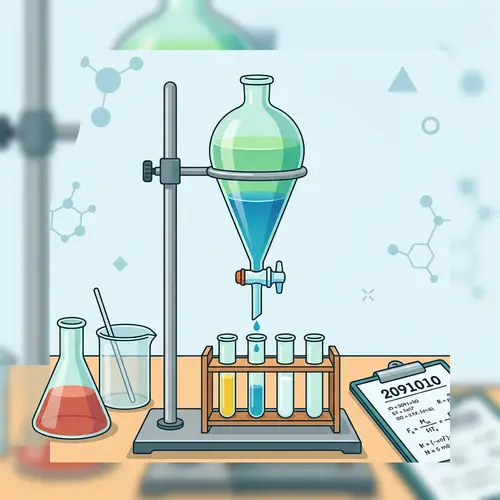 Chemical Extraction with Test Tube Vector Graphics