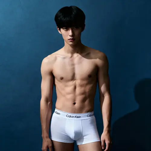 Confident Young Model Portrait in Calvin Klein Brief
