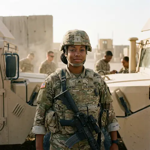 Brave Female Soldier - Strength and Valor