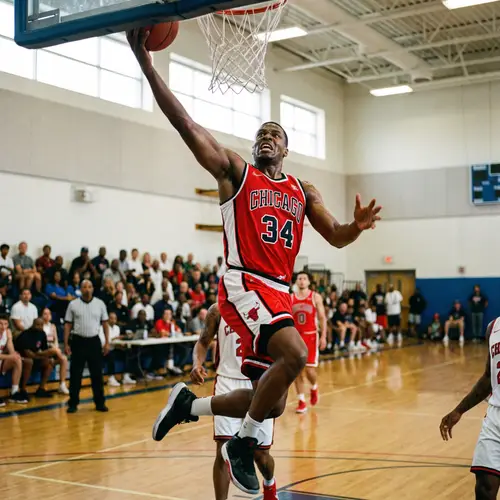 Skilled Basketball Player Making Layup | Sports Enthusiast