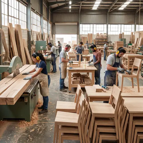 Furniture Manufacturing Process at Diverse Factory