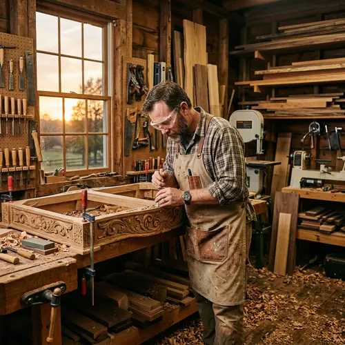 Master Furniture Maker Crafting Wooden Table | Artisan Workshop