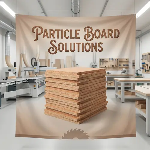 Particle Board Cutting Company Banner Design