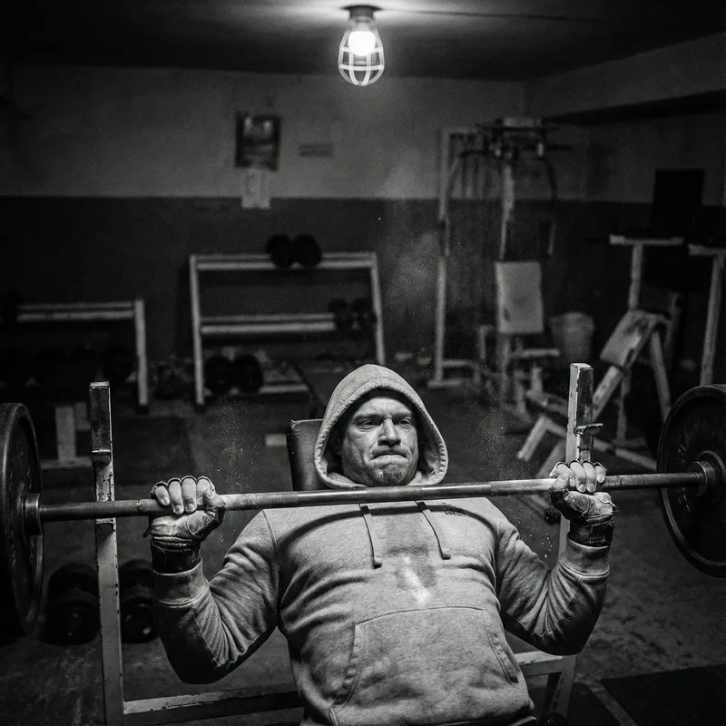 Empowering Gym Workouts: Determination & Strength in Black & White
