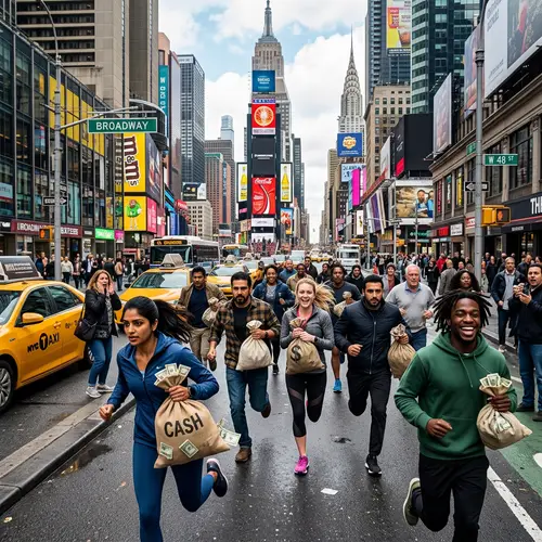 Running with a Bag of Money in NYC: A Dynamic Chase