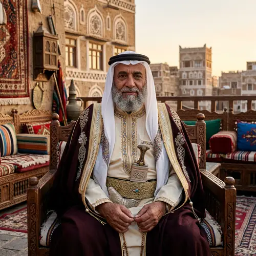 Yemeni Sheikh in Traditional Attire - Wise and Noble Look